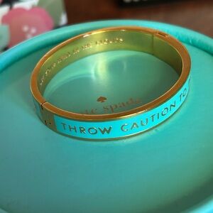 Kate Spade Throw Caution to the Wind Gold and Turquoise Bracelet
